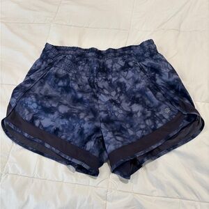 Athleta Blue Tie-Dye Athletic Shorts